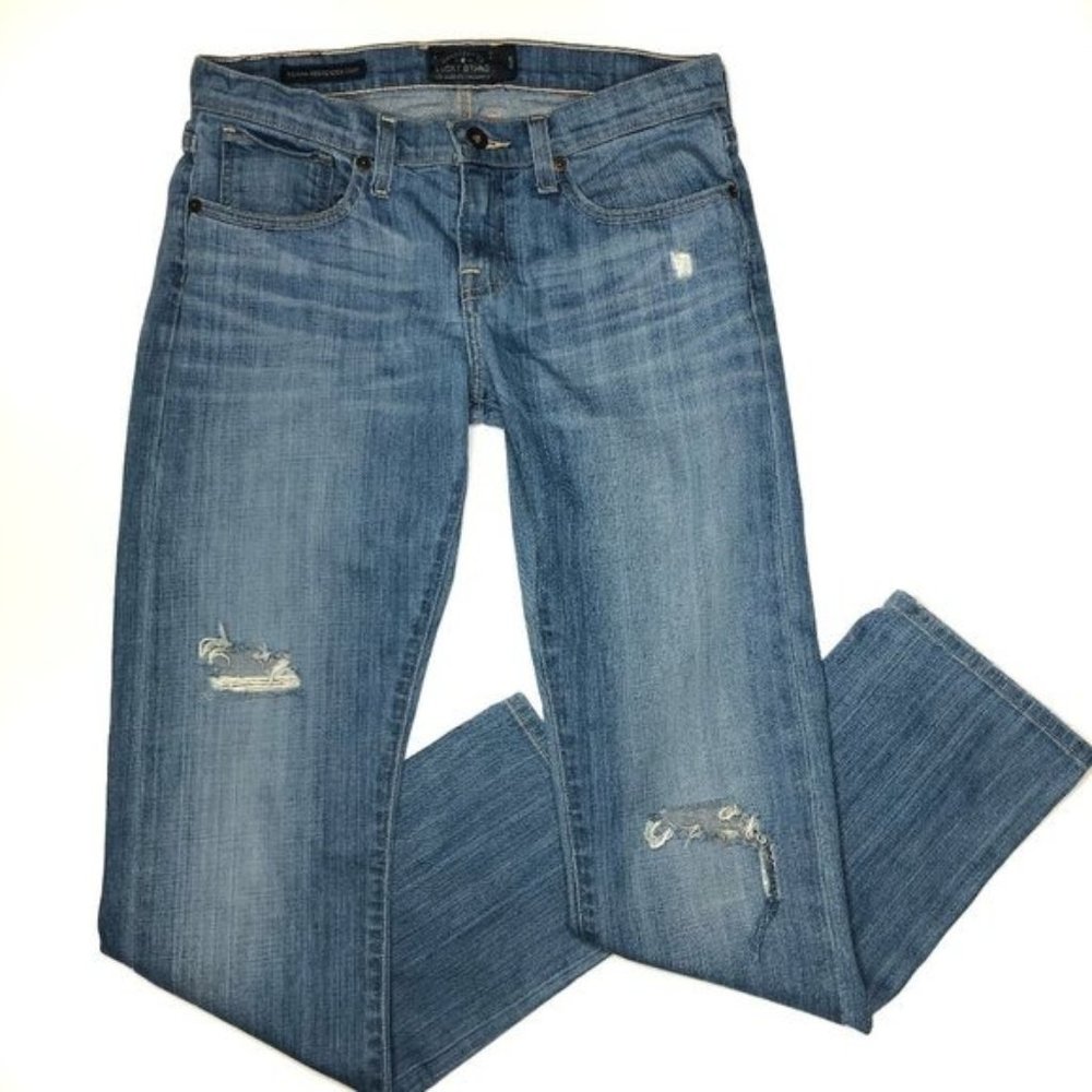 Lucky Brand Sienna Weekender Crop Distressed Jeans Size 0 / 25
